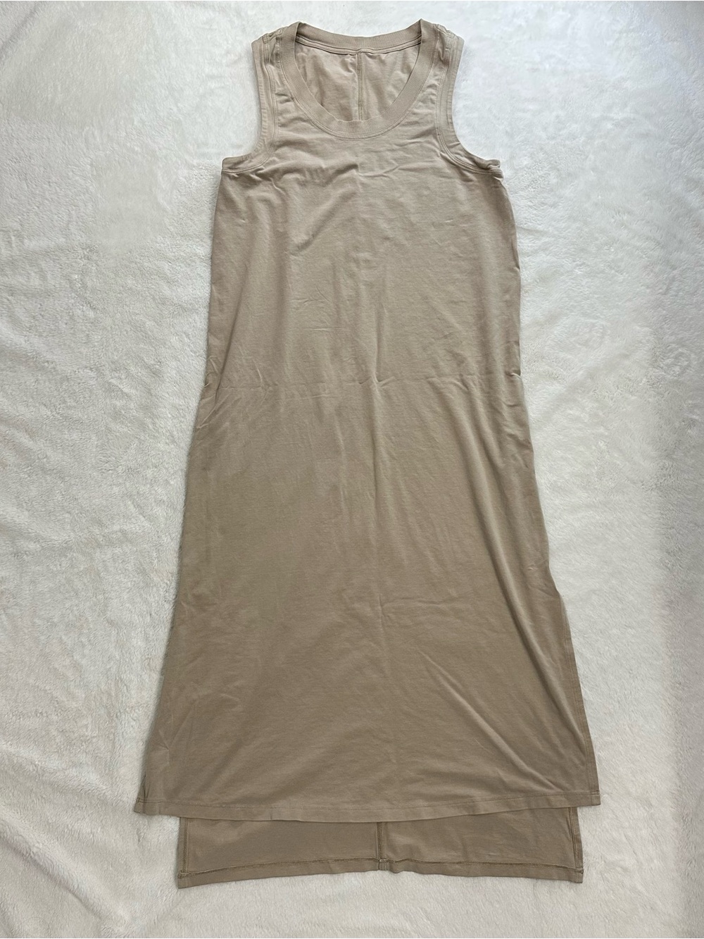 Lululemon All Yours Tank Maxi Dress Trench Beige Vitasea Size 6 EUC